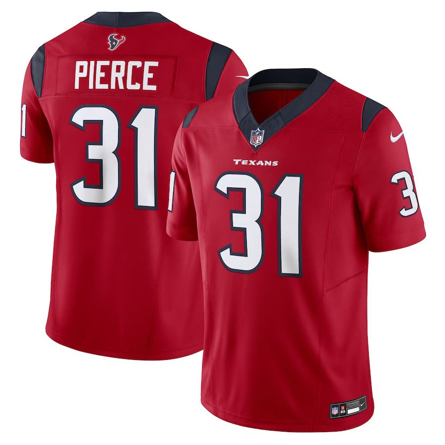 Men Houston Texans 31 Dameon Pierce Nike Red Vapor F.U.S.E. Limited NFL Jersey